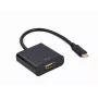 GEMBIRD USB Type-C uz HDMI adaptera kabelis, 4K@60Hz, 15cm, Melns