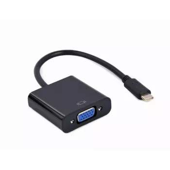 GEMBIRD USB Type-C uz VGA displeja adapteris, 15cm, Melns