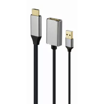 GEMBIRD Active 4K HDMI vīriešu uz DisplayPort sieviešu adapteris, melns