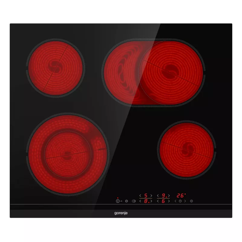 Gorenje ECT643BCSC Iebūvējamā keramikas plīts virsma 4 zonām ar skārienvadību