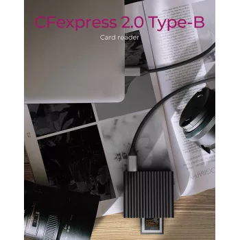 ICY BOX IB-CR404-C31 karšu lasītājs CFexpress 2.0 Type-B, USB 3.2 Gen 2, alumīnija korpuss, melns