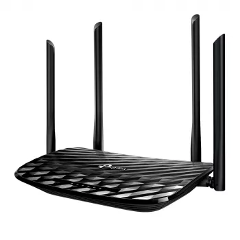 TP-Link AC1300 bezvadu maršrutētājs Gigabit Ethernet Divjoslu (2.4 GHz / 5 GHz) Melns