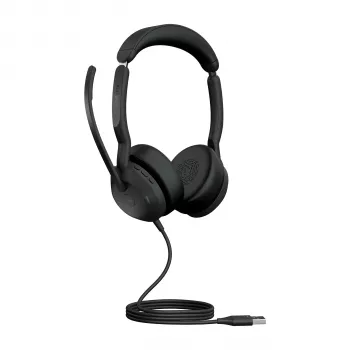 Jabra Evolve2 50 - USB-A MS Stereo, vadu, birojam/zvanu centram, 20 - 20000 Hz, 127 g, austiņas, melnas