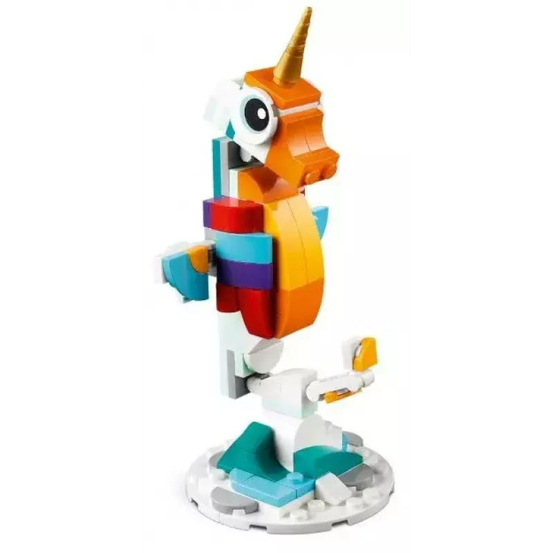 Konstruktors LEGO Creator 3in1 31140 Maģiskais vienradzis, 145 gab., 130 mm augstums, vecums 7+