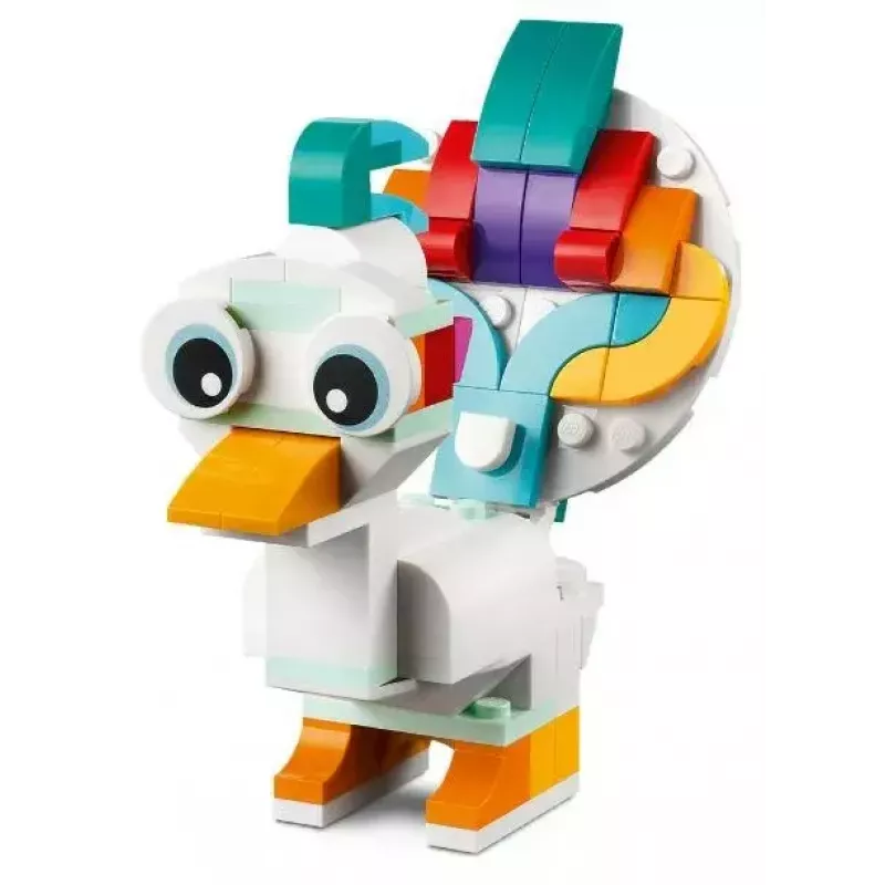 Konstruktors LEGO Creator 3in1 31140 Maģiskais vienradzis, 145 gab., 130 mm augstums, vecums 7+