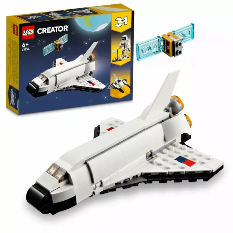 LEGO Creator 3-in-1 Space Shuttle būvēšanas komplekts 31134 — 144 gabali, 6+ gadiem