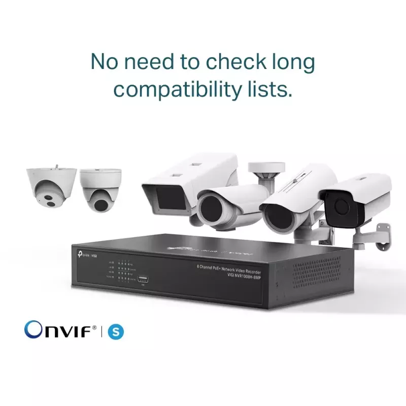 TP-Link VIGI NVR1008H-8MP 8 kanālu PoE+ tīkla video reģistrators