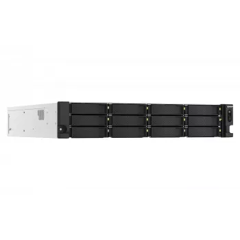 QNAP TS-h1887XU-RP NAS Rack (2U) Intel Xeon E E-2334 16 GB DDR4 0 TB QuTS hero Melns, Balts
