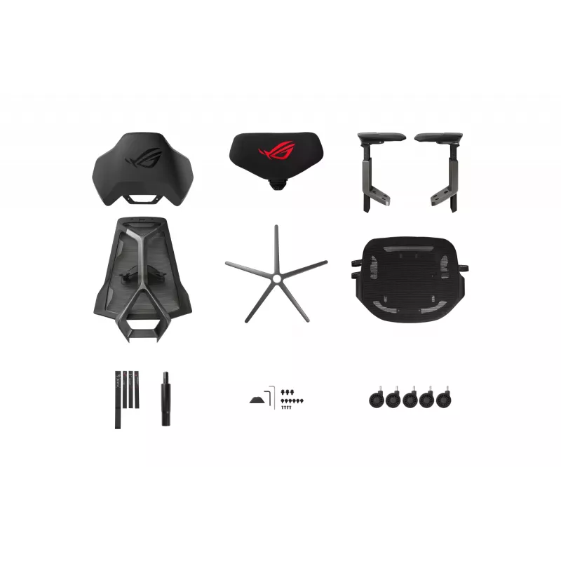 Krēsls ASUS ROG Destrier Ergo Mesh melns 720mm 840mm 134cm