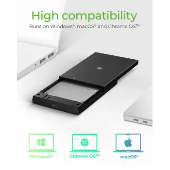 ICY BOX IB-200T-C3 SSD ārējais korpuss Melns 2.5 collas
