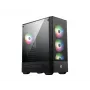 PC korpuss MSI MAG FORGE 112R Midi Tower Melns ar rūdītu stiklu, 3x120mm priekšējie ventilatori, ATX/Micro-ATX/Mini-ITX atbalsts
