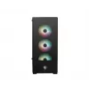PC korpuss MSI MAG FORGE 112R Midi Tower Melns ar rūdītu stiklu, 3x120mm priekšējie ventilatori, ATX/Micro-ATX/Mini-ITX atbalsts