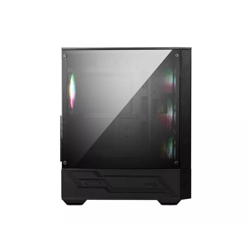 PC korpuss MSI MAG FORGE 112R Midi Tower Melns ar rūdītu stiklu, 3x120mm priekšējie ventilatori, ATX/Micro-ATX/Mini-ITX atbalsts