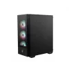 PC korpuss MSI MAG FORGE 112R Midi Tower Melns ar rūdītu stiklu, 3x120mm priekšējie ventilatori, ATX/Micro-ATX/Mini-ITX atbalsts