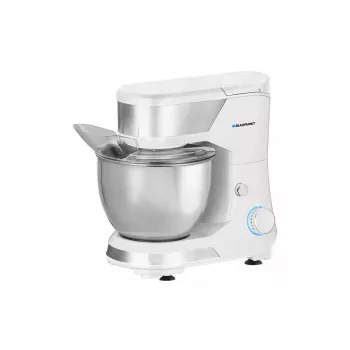 Planetārais mikseris BLAUPUNKT SMM501 — 5 L nerūsējošā tērauda bļoda, 1000 W, paceļama galva, rotācijas vadība, balts