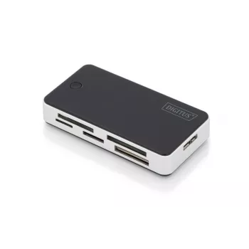 DIGITUS USB 3.0 karšu lasītājs — atbalsta MS/SD/SDHC/MiniSD/M2/CF/MD/SDXC kartes, 1 m USB A kabelis