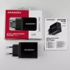 Axagon ACU-QS24 sienas lādētājs, 2x USB ports QC3.0/AFC/FCP + 5V-1.2A, 24W