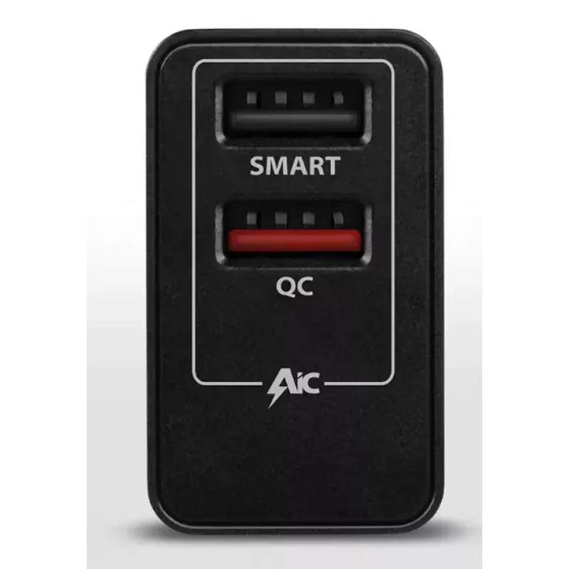 Axagon ACU-QS24 sienas lādētājs, 2x USB ports QC3.0/AFC/FCP + 5V-1.2A, 24W