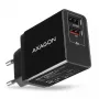 Axagon ACU-QS24 sienas lādētājs, 2x USB ports QC3.0/AFC/FCP + 5V-1.2A, 24W