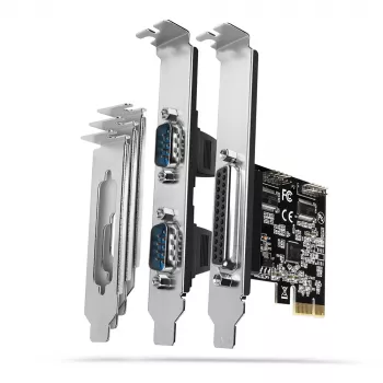 Axagon PCEA-PSN PCIe - 1x paralēlais un 2x seriālais ports 250 kbps adapteris ar SP un LP
