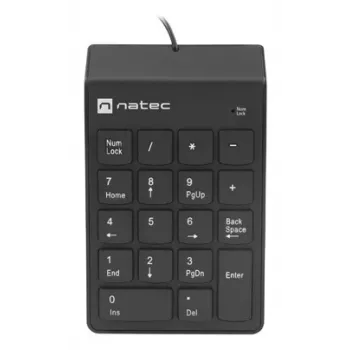 Ciparu tastatūra NATEC GOBY 2 USB 18 taustiņu membrānas melna