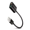 Ārējais USB audio adapteris AXAGON ADA-12 ar 1x 3.5mm ligzdu austiņām un mikrofonam