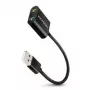 Ārējais USB audio adapteris AXAGON ADA-12 ar 1x 3.5mm ligzdu austiņām un mikrofonam