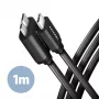 USB kabelis Axagon BUMM3-CM10AB Micro-USB B uz USB-C 1m Melns