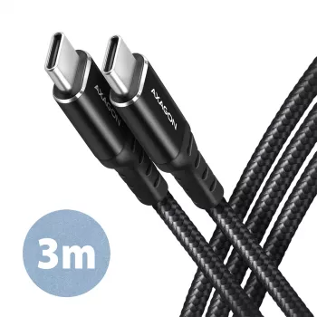 USB kabelis Axagon BUCM-CM30AB USB 2.0 3 m USB-C Melns