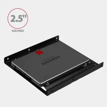 Axagon RHD-125B Montāžas rāmis 1x 2,5 collu diskam 3,5 collu slotā - Melns metāls