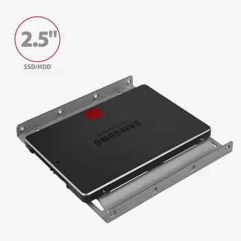 Axagon RHD-125S stiprinājums 1x 2,5 collu HDD/SSD 3,5 collu slotam, metāls, pelēks