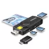 Axagon CRE-SMP2A USB Smart karšu un SD/microSD/SIM lasītājs