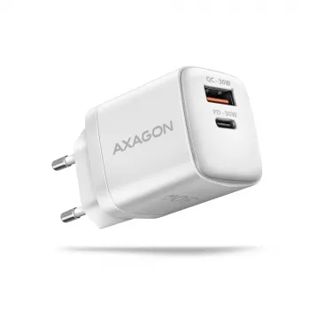 Lādētājs Axagon ACU-PQ30W QC3.0 30W USB-C Balts