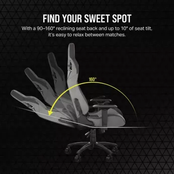 Universāla spēļu krēsls Corsair T3 RUSH 2023 Padded sēdeklis Antracīta Pelēks
