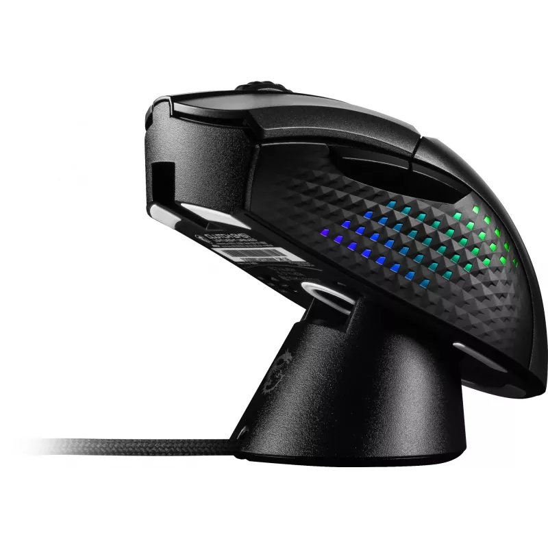 MSI CLUTCH GM51 LIGHTWEIGHT WIRELESS pele Gaming Labā roka RF Bezvadu + Bluetooth + USB Type-C Optiskā 26000 DPI