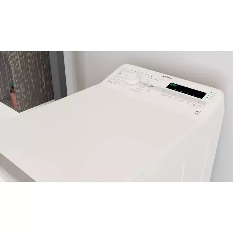 Whirlpool NTDLR 7220SS PL/N veļas mazgājamā mašīna, augšējā ielāde, 7 kg, 1200 apgr./min, balta