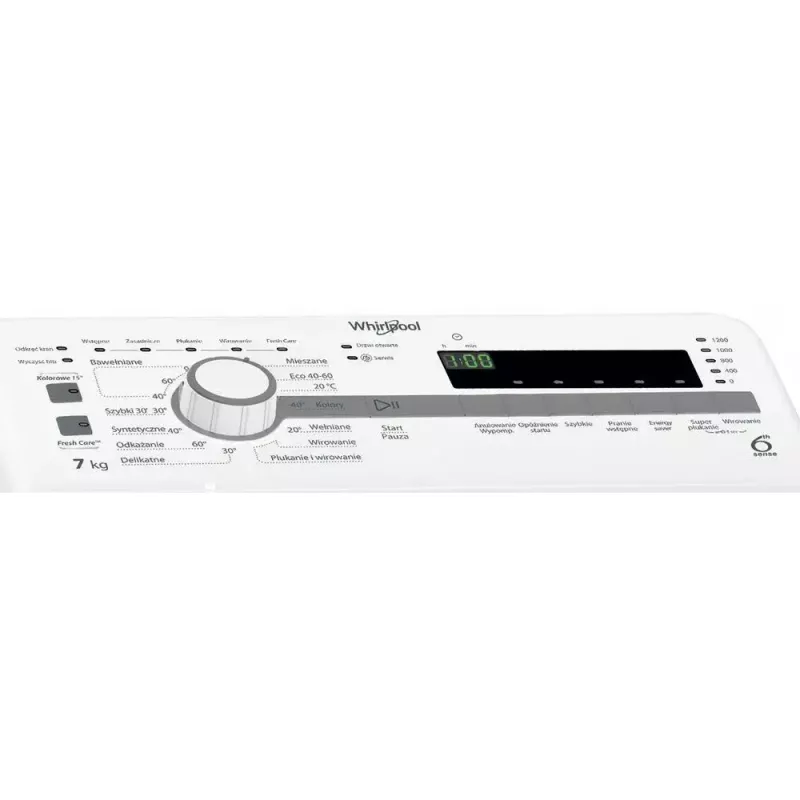 Whirlpool NTDLR 7220SS PL/N veļas mazgājamā mašīna, augšējā ielāde, 7 kg, 1200 apgr./min, balta