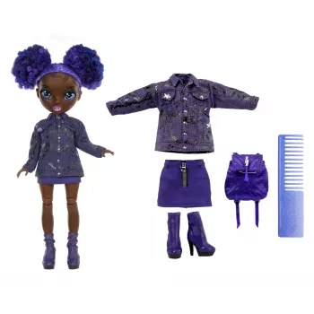 Rainbow High Junior High Leļļu Sērija 2 - Krystal, modes lelle, 23 cm, daudzkrāsaina