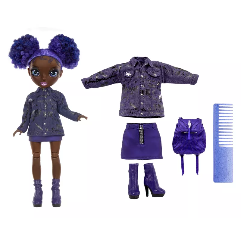 Rainbow High Junior High Leļļu Sērija 2 - Krystal, modes lelle, 23 cm, daudzkrāsaina