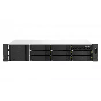 QNAP TS-864EU-8G NAS/serveris Rack (2U) Intel® Celeron® 8 GB DDR4 0 TB QNAP Turbo System Melns