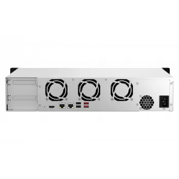 QNAP TS-864EU-8G NAS/serveris Rack (2U) Intel® Celeron® 8 GB DDR4 0 TB QNAP Turbo System Melns