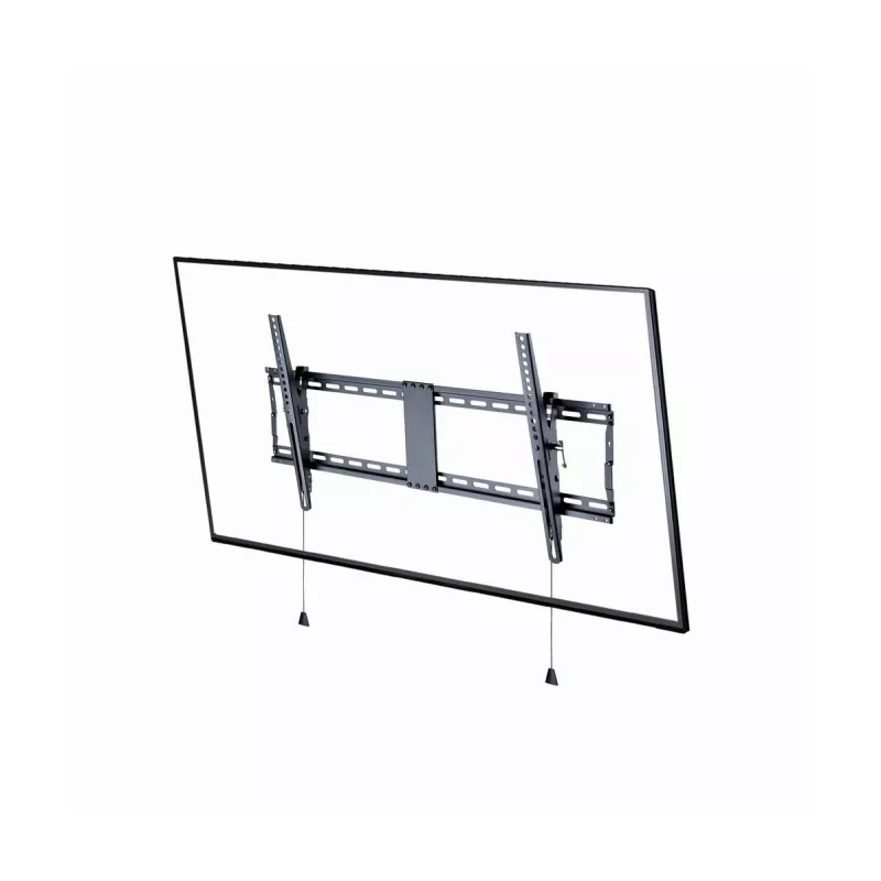 Sienas TV stiprinājums Gembird WM-90T-01 43–90 collu ekrāniem, VESA 200x200–800x400, slīpums -12°–3°, 70 kg, melns