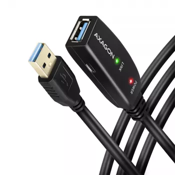 Axagon ADR-310 USB 3.2 Gen 1 A-M -> A-F aktīvais pagarinātājs/retranslators 10 m