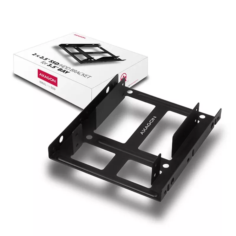 Axagon RHD-225 metāla rāmis 2x 2.5 collu HDD/SSD 3.5 collu nodalījumam ar ventilatora stiprinājumu