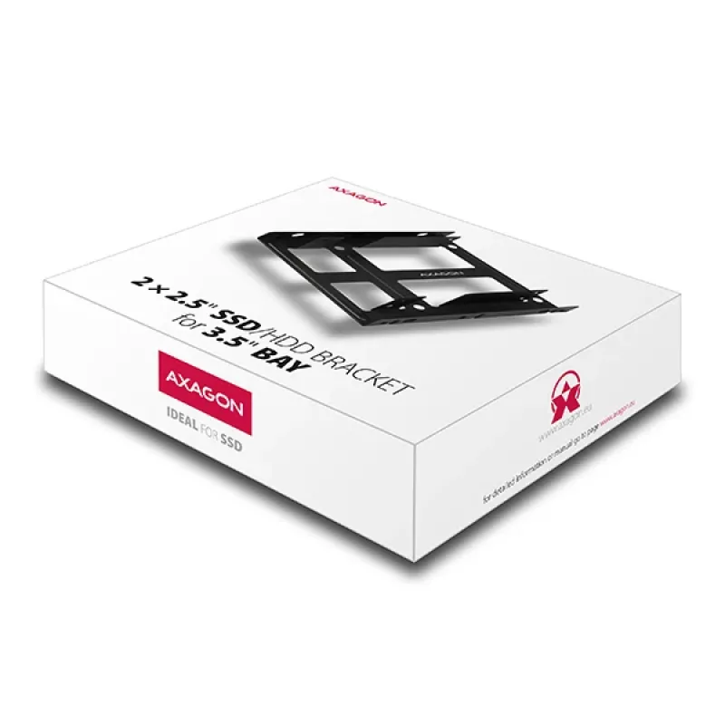 Axagon RHD-225 metāla rāmis 2x 2.5 collu HDD/SSD 3.5 collu nodalījumam ar ventilatora stiprinājumu
