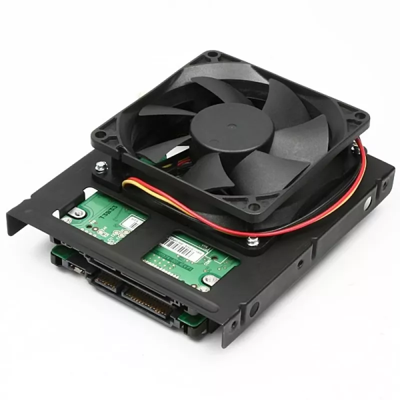 Axagon RHD-225 metāla rāmis 2x 2.5 collu HDD/SSD 3.5 collu nodalījumam ar ventilatora stiprinājumu