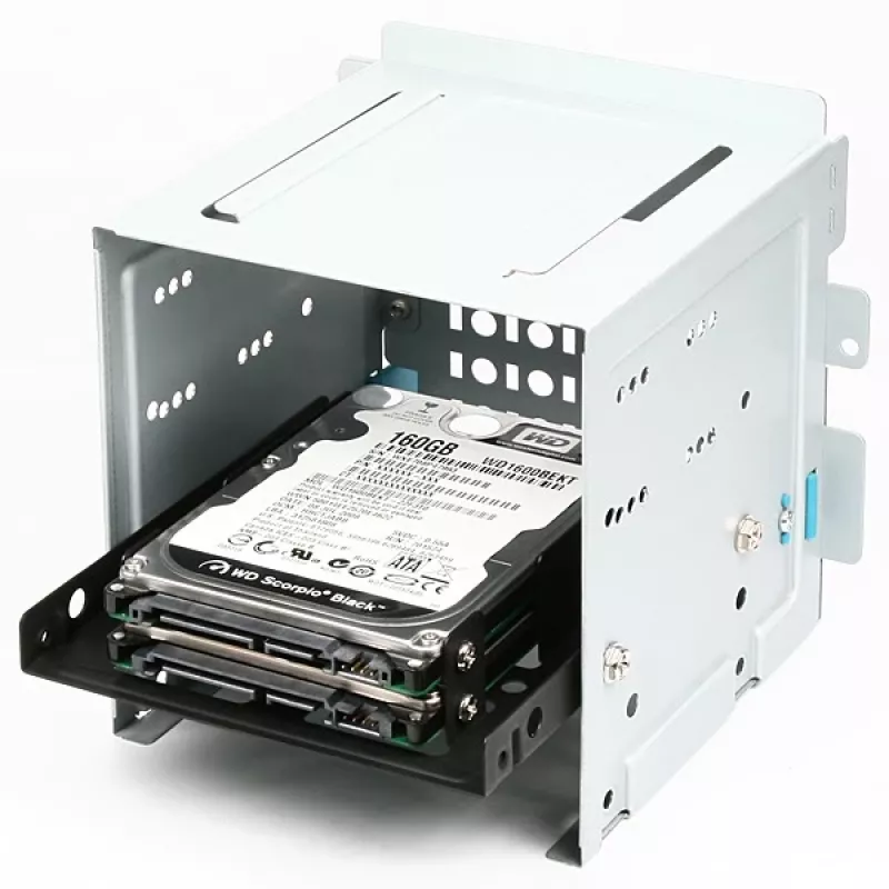 Axagon RHD-225 metāla rāmis 2x 2.5 collu HDD/SSD 3.5 collu nodalījumam ar ventilatora stiprinājumu