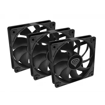 GENESIS Oxal 120 datora korpusa ventilators 12 cm Melns 3 gab.