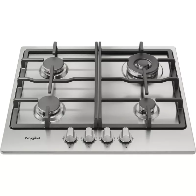 Whirlpool TGML 661 IX R Iebūvējamā gāzes plīts virsma, nerūsējošais tērauds, 58 cm, 4 zonas