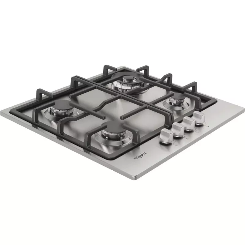 Whirlpool TGML 661 IX R Iebūvējamā gāzes plīts virsma, nerūsējošais tērauds, 58 cm, 4 zonas